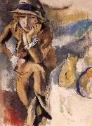 Seating Portrait of Aierami Jules Pascin